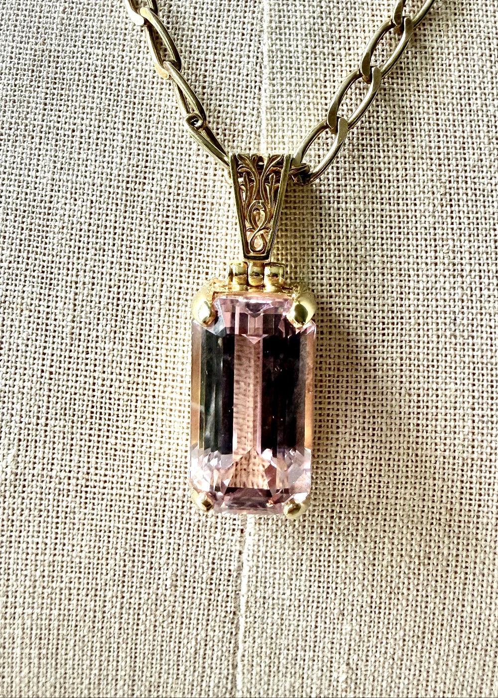 Kunzite Fine Vibrational Gemstone Pendant