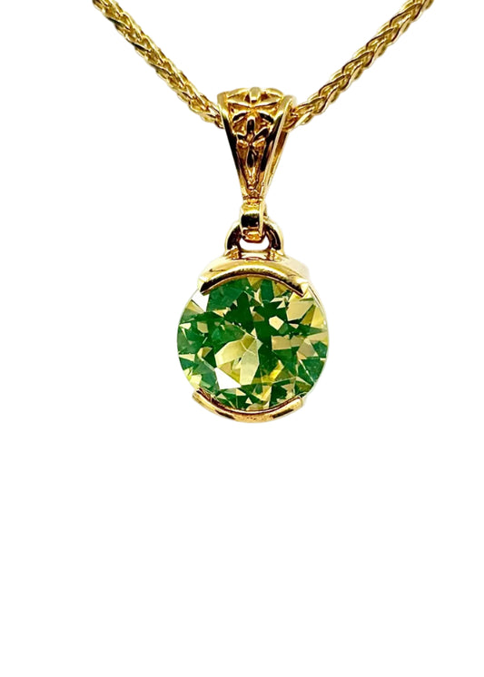 Mint Spinel Fine Vibrational Gemstone Pendant