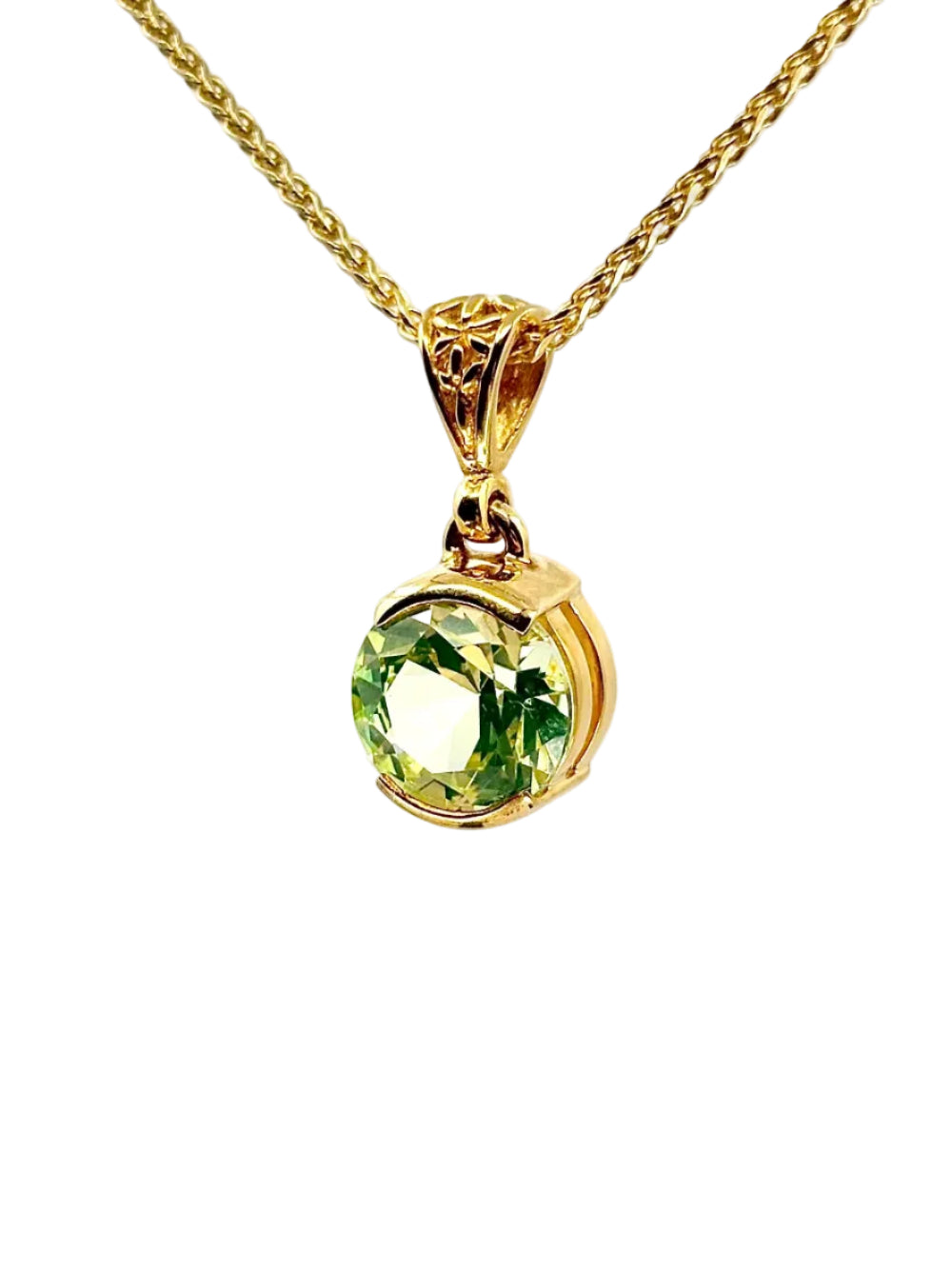 Mint Spinel Fine Vibrational Gemstone Pendant