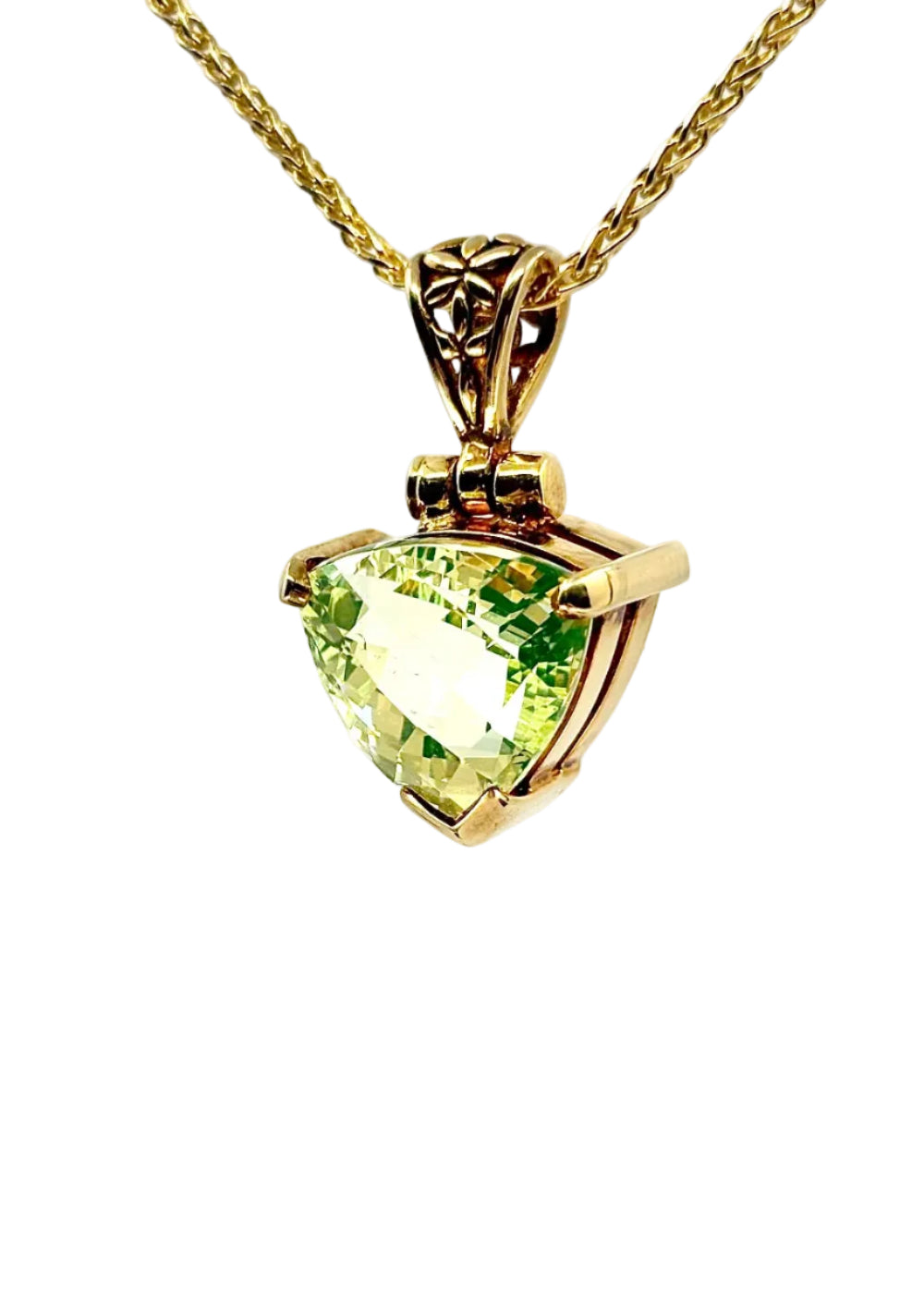 Mint Spinel Fine Vibrational Gemstone Pendant