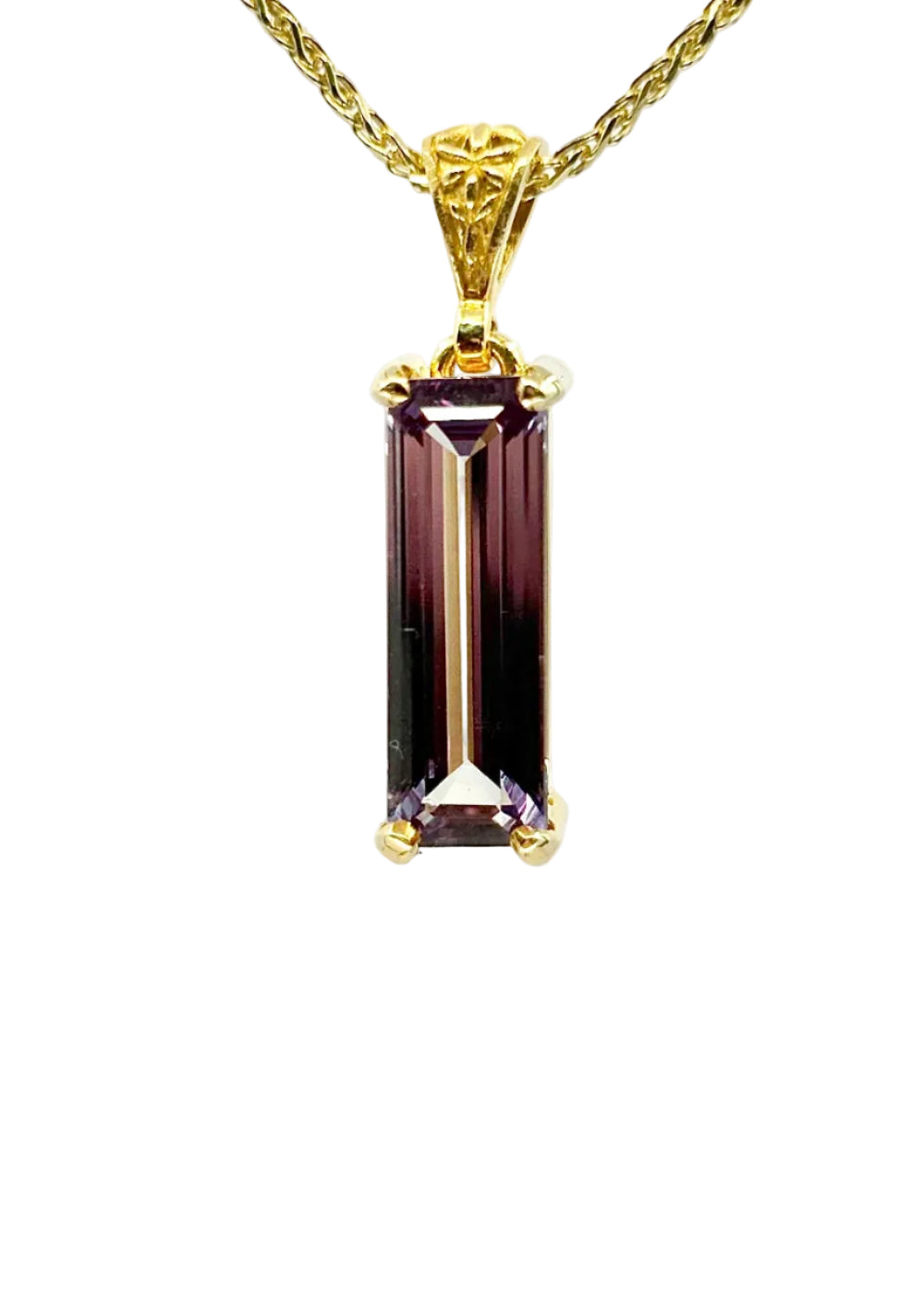Alexandrite Effect Sapphire Fine Vibrational Gemstone Pendant