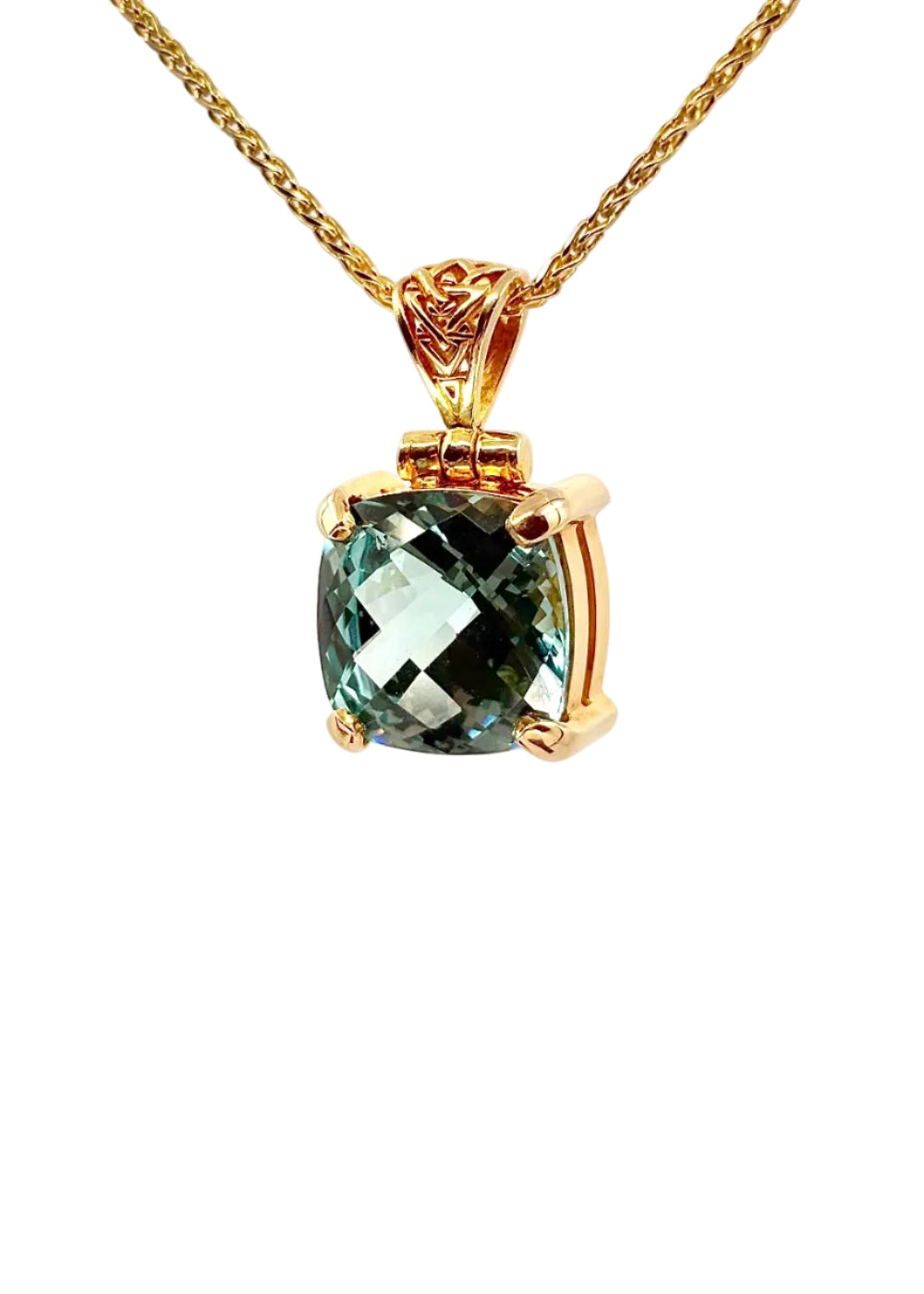 Paraiba Effect Spinel Fine Vibrational Gemstone Pendant