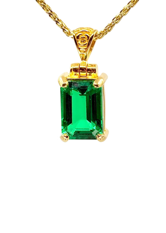Biron Emerald Fine Vibrational Gemstone Pendant