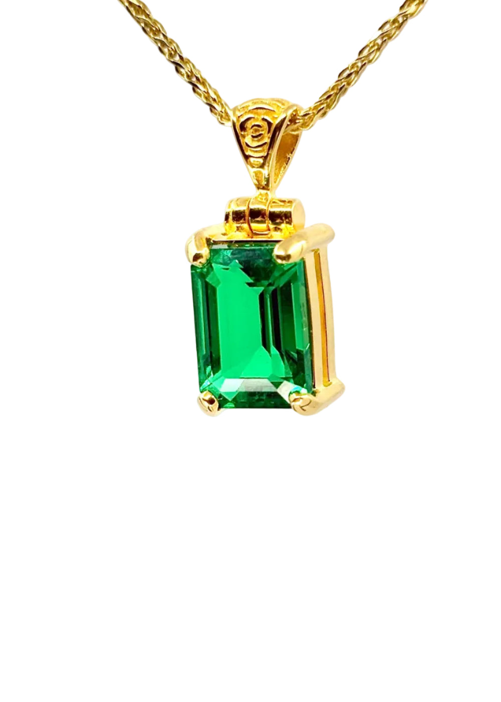 Biron Emerald Fine Vibrational Gemstone Pendant