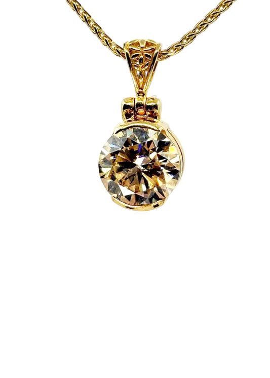 Champagne Moissanite, Fine Vibrational Gemstone