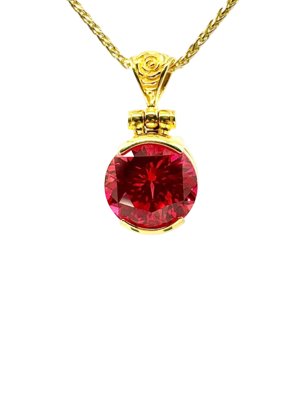 Red Beryl Fine Vibrational Gemstone Pendant