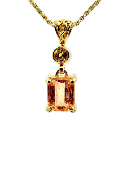 Imperial Topaz + Yellow Sapphire Vibrational Gemstone Pendant