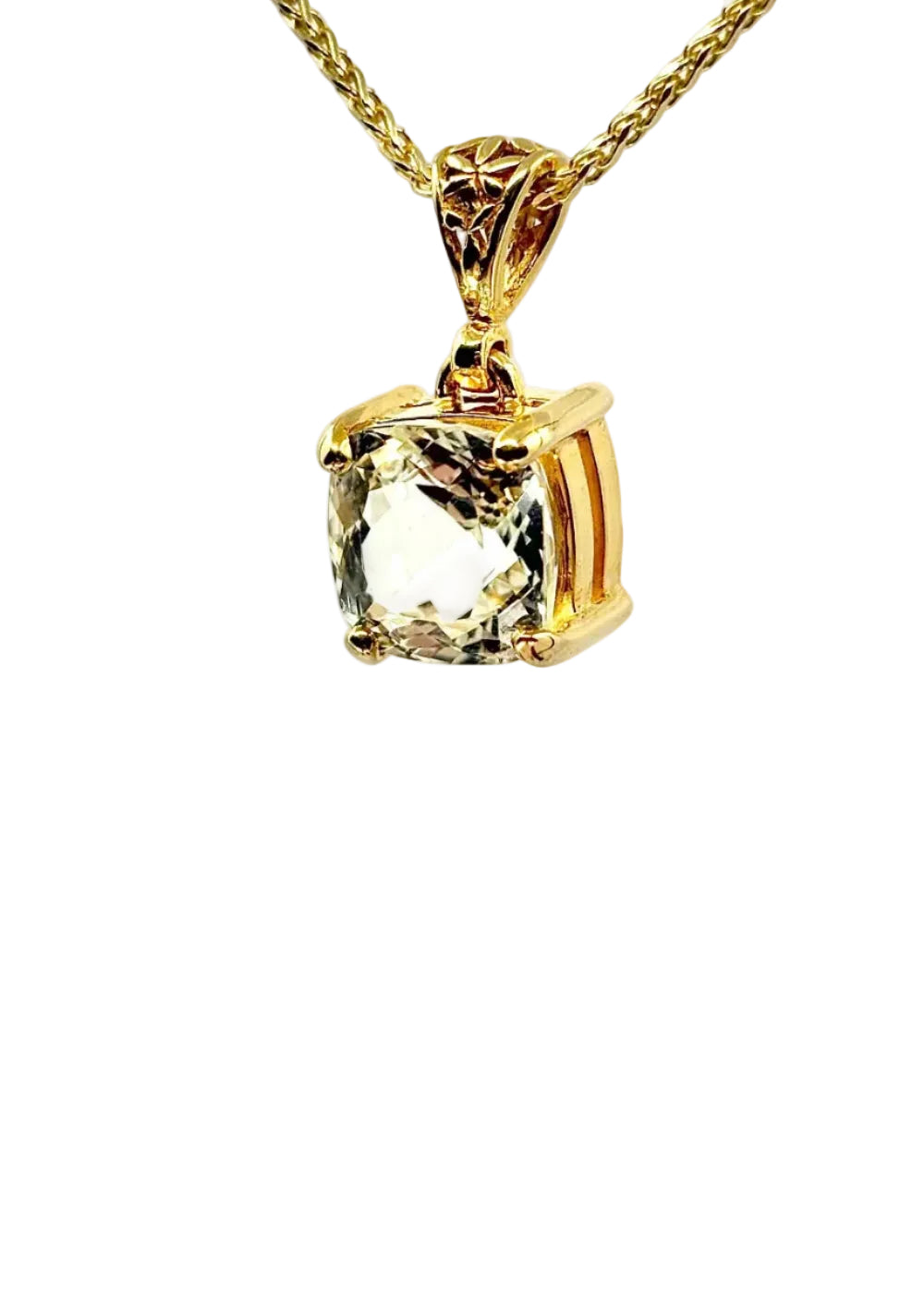 Spodumene Fine Vibrational Gemstone Pendant