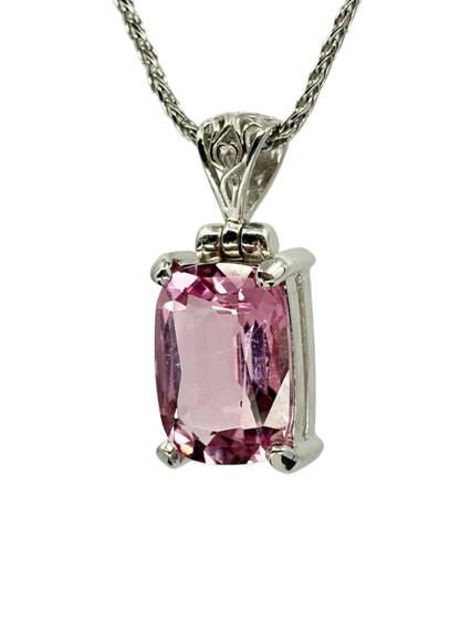 Crystalline Pink Beryl Fine Vibrational Gemstone Pendant