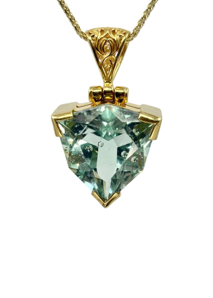 Seafoam Obsidian Pendant Vibrational Gemstone Pendant