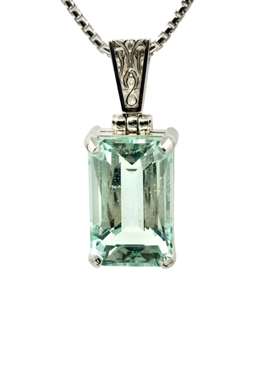 Seafoam Obsidian Vibrational Gemstone Pendant