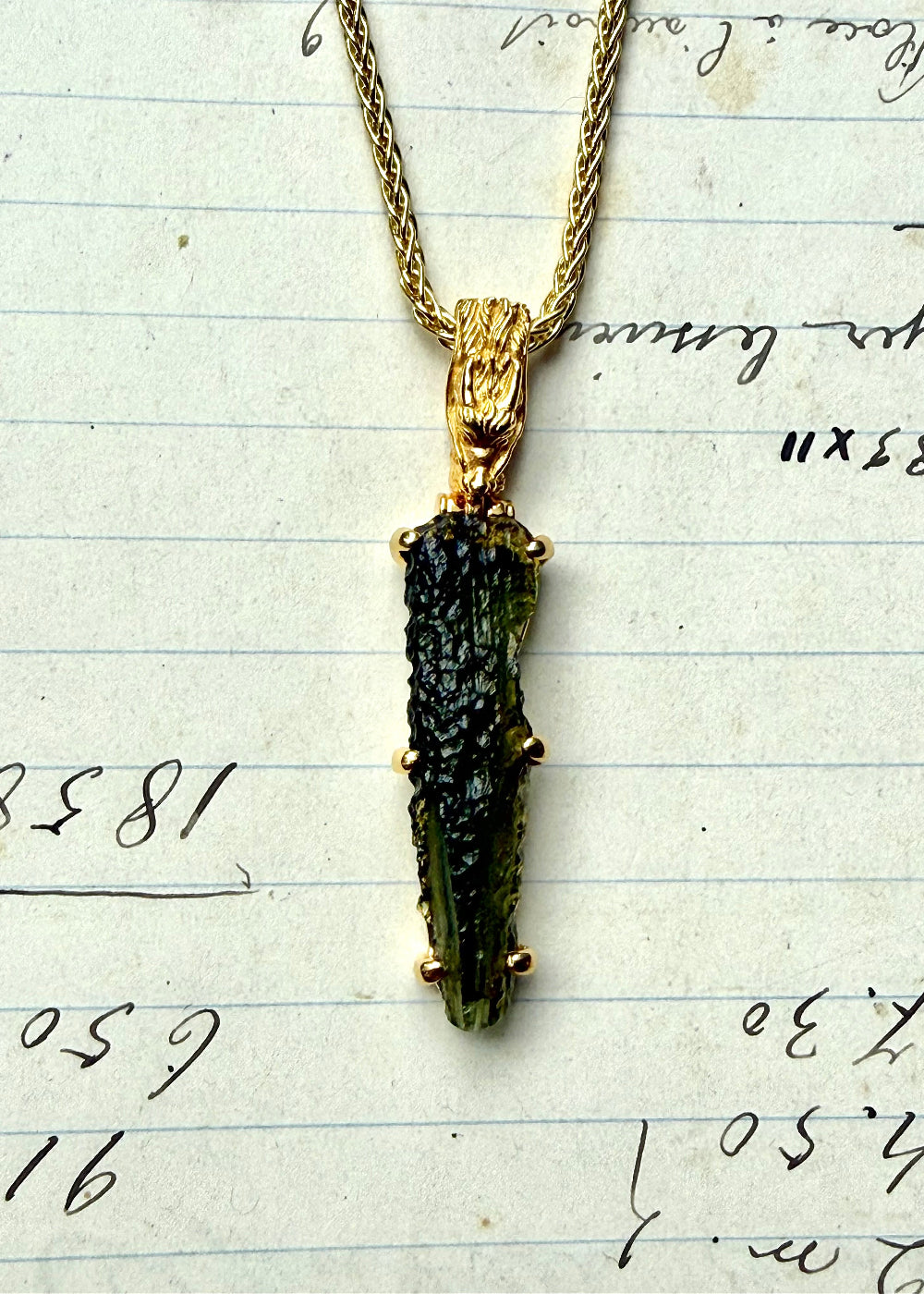 Moldavite, Fine Vibrational Gemstone Pendant
