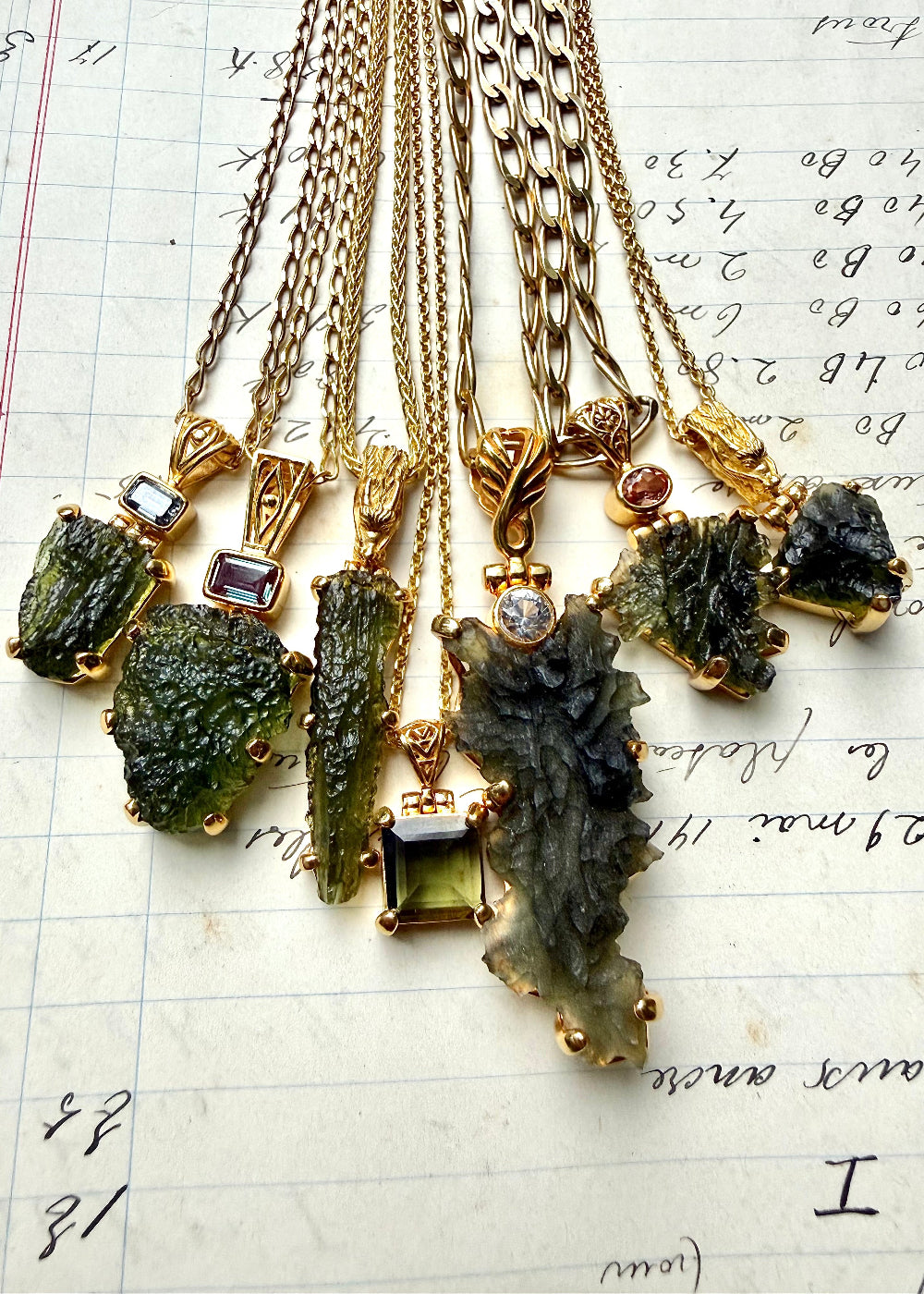 Faceted Moldavite Fine Vibrational Gemstone Pendant