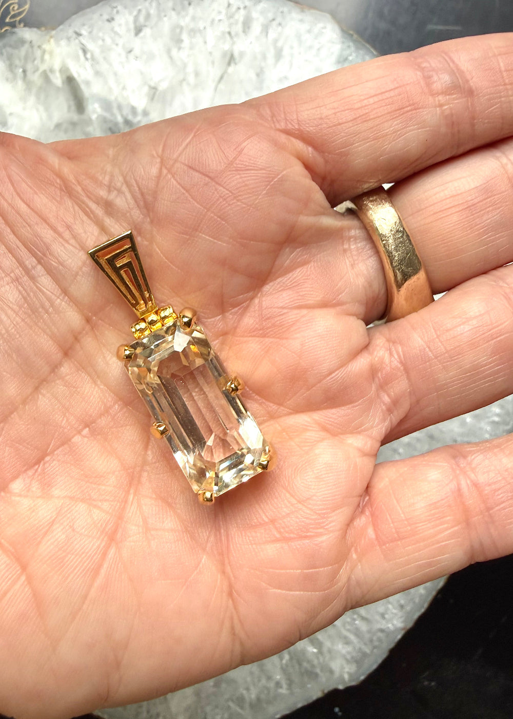 Spodumene Fine Vibrational Gemstone Pendant