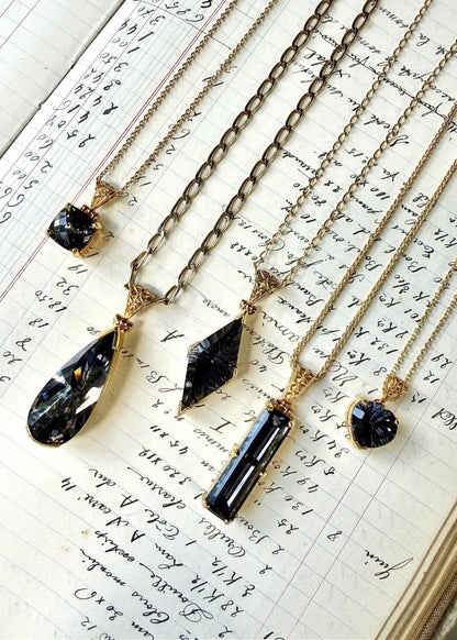 Midnight Mystic Quartz Vibrational Gemstone Pendant