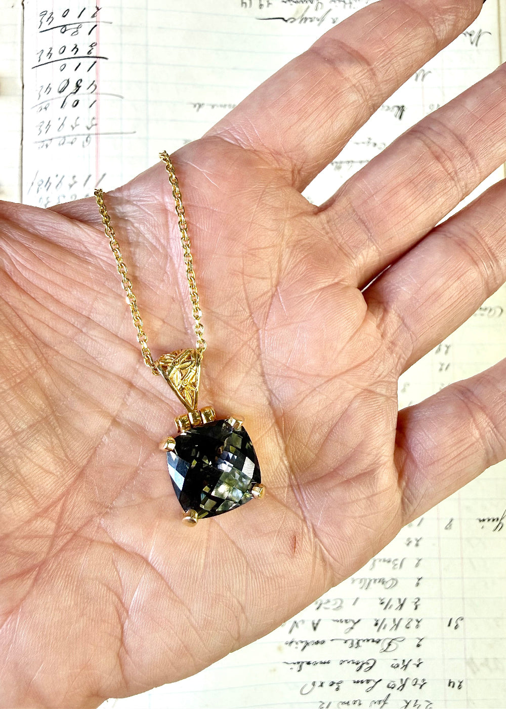 Midnight Mystic Quartz, Fine Vibrational Gemstone Pendant