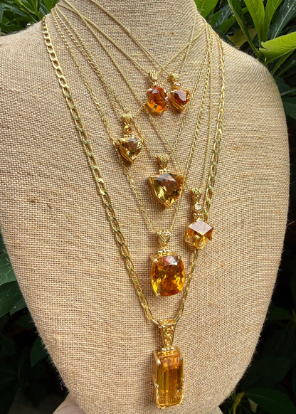 Citrine Portal + Imperial Topaz Vibrational Gemstone Pendant