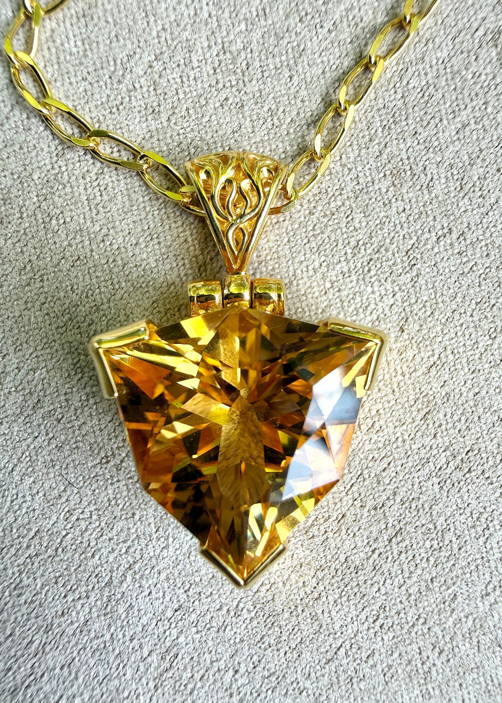 Citrine Fine Vibrational Gemstone Pendant