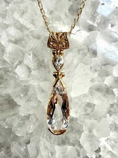 Goshenite + Phenakite Vibrational Gemstone Pendant