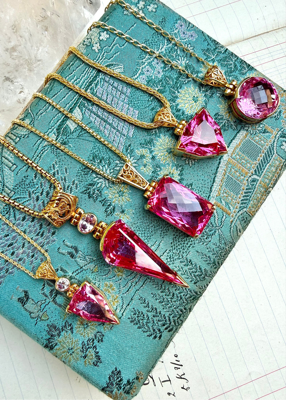 Shasta Pink Sapphire Vibrational Gemstone Pendant