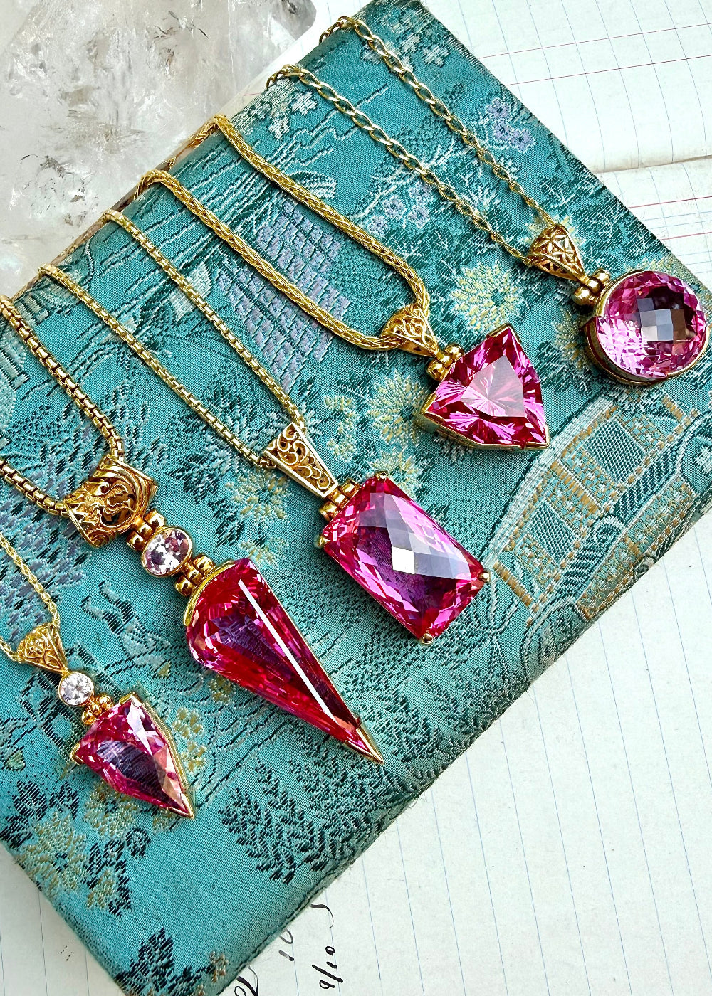 Pink Parvati Sapphire Fine Vibrational Gemstone Pendant