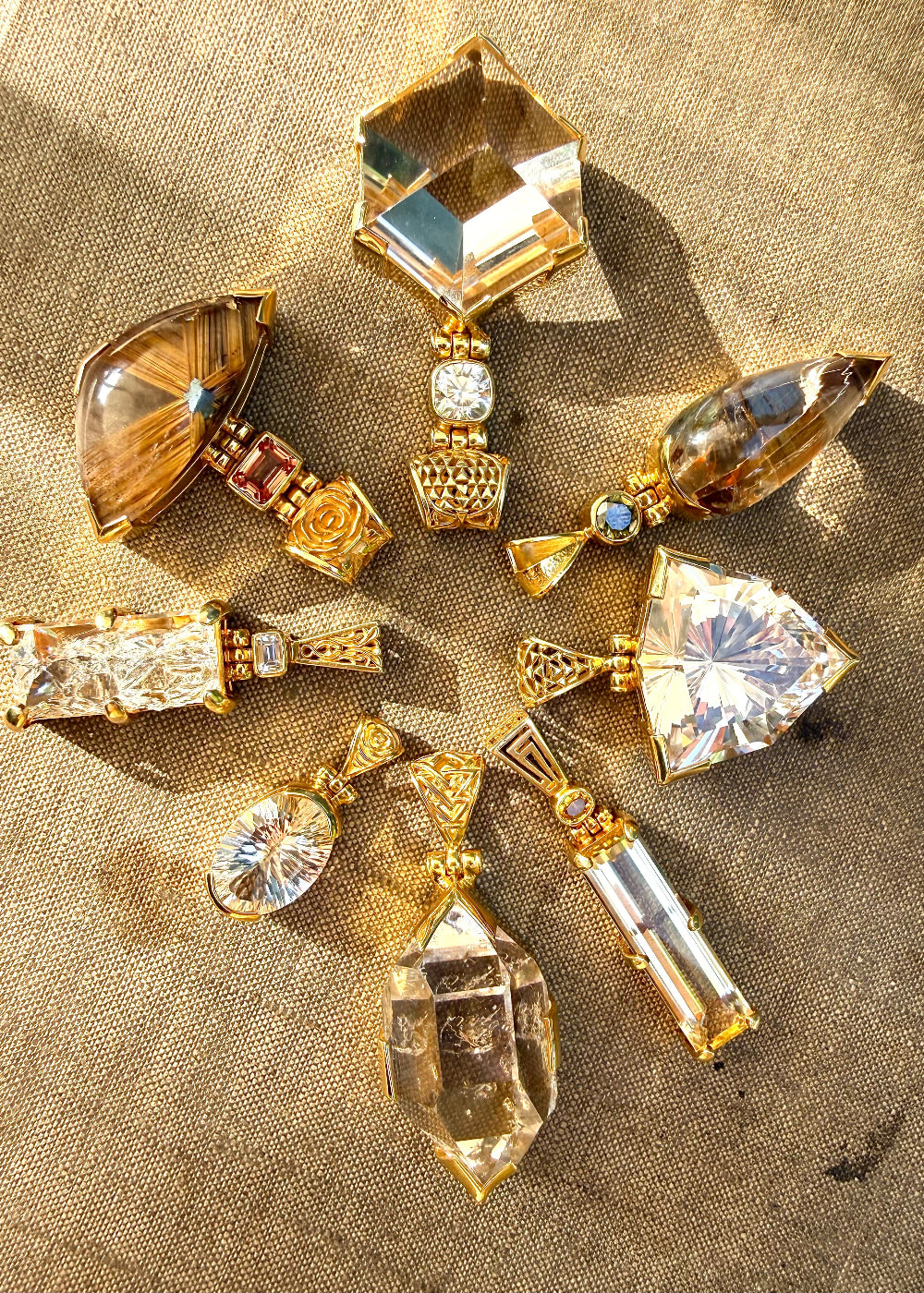 Scapolite + Yellow Sapphire, Fine Vibrational Gemstone Pendant