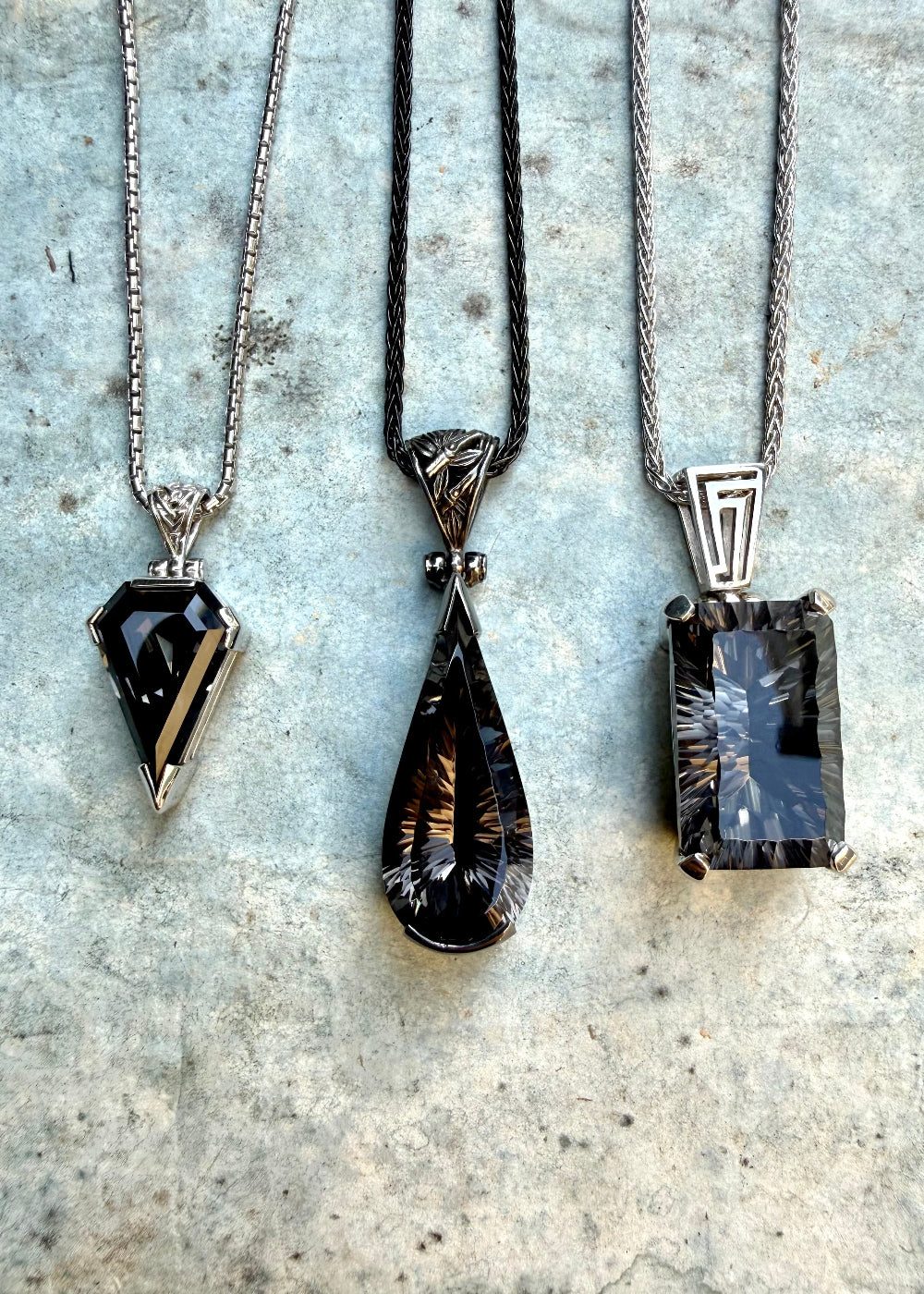 Midnight Mystic Quartz, Fine Vibrational Gemstone Pendant