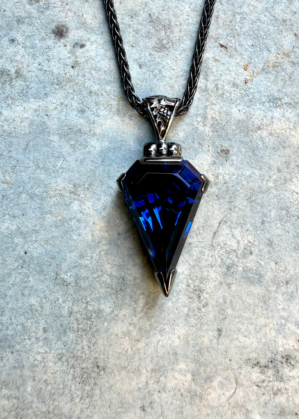 Zao Gongen YAG Tanzanite Fine Vibrational Gemstone Pendant