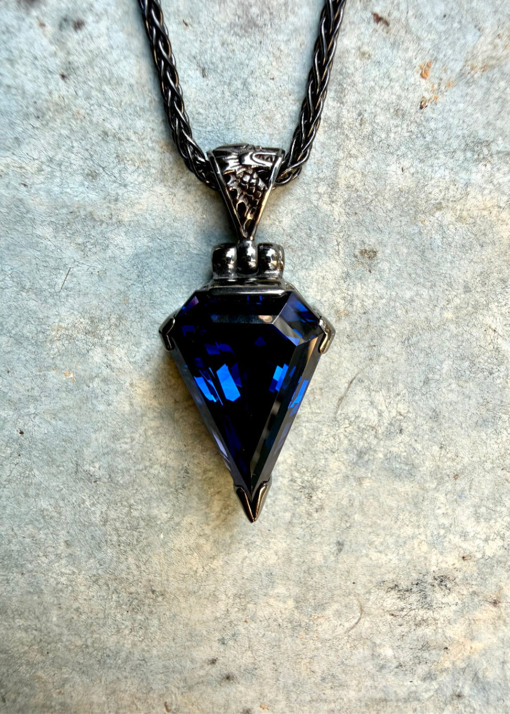 Zao Gongen YAG Tanzanite Fine Vibrational Gemstone Pendant
