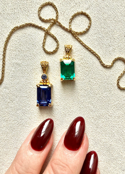 Zao Gongen Yag Tanzanite Fine Vibrational Gemstone Pendant
