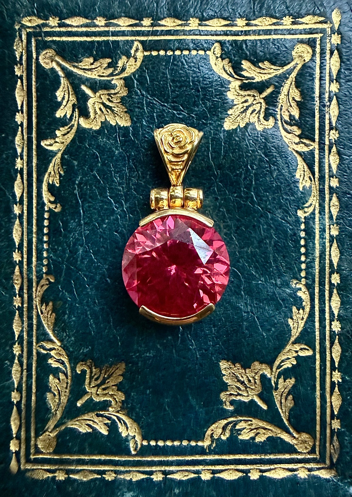 Red Beryl Fine Vibrational Gemstone Pendant
