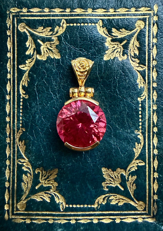 Red Beryl Fine Vibrational Gemstone Pendant