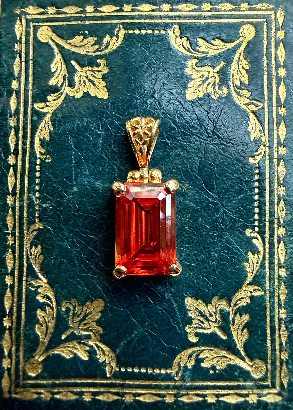 Padparadscha Sapphire Fine Vibrational Gemstone Pendant