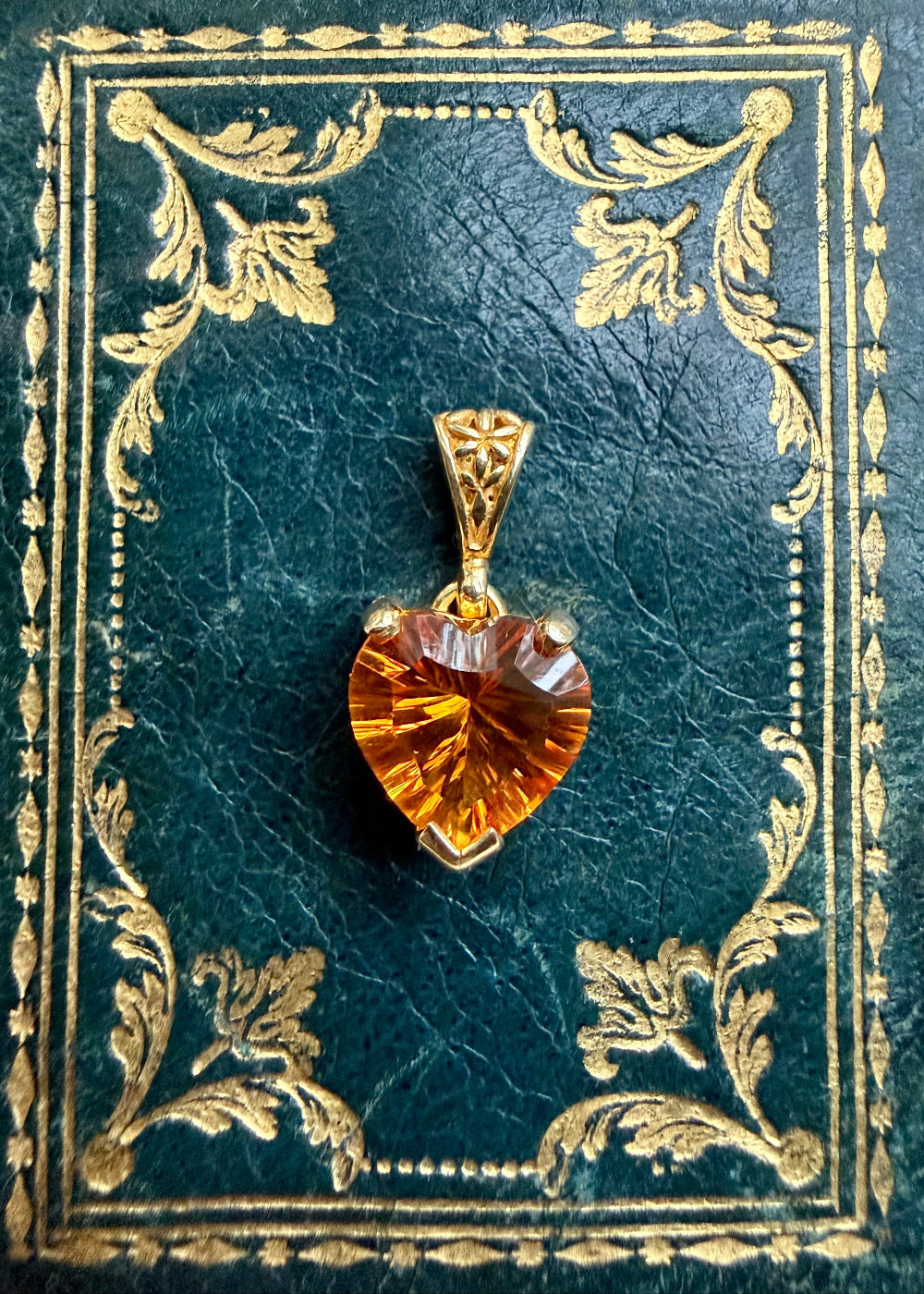 Citrine Heart Vibrational Gemstone Pendant