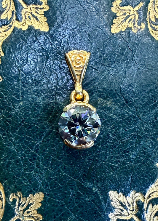Black Moissanite Vibrational Gemstone Pendant