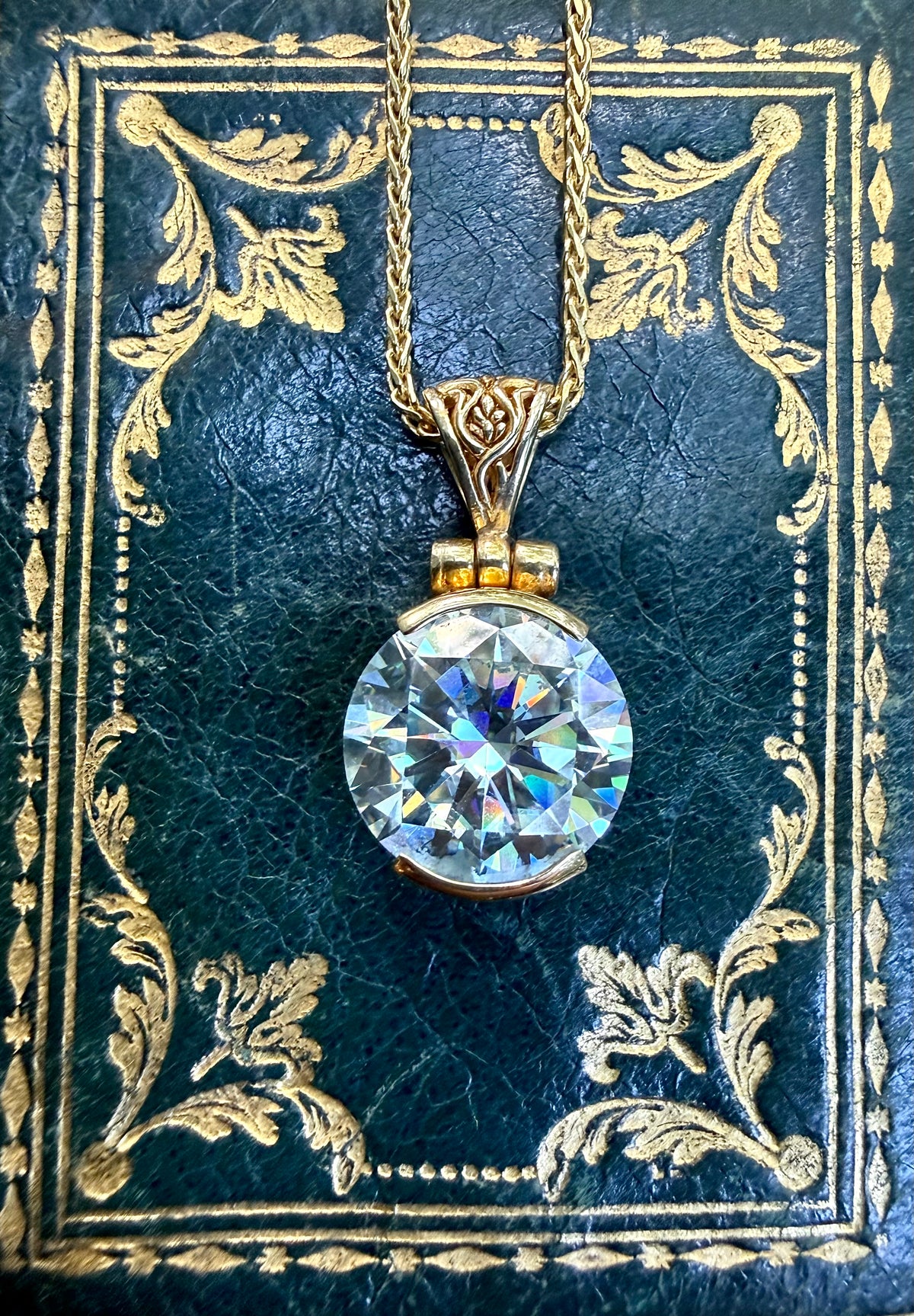 Moissanite Vibrational Gemstone Pendant