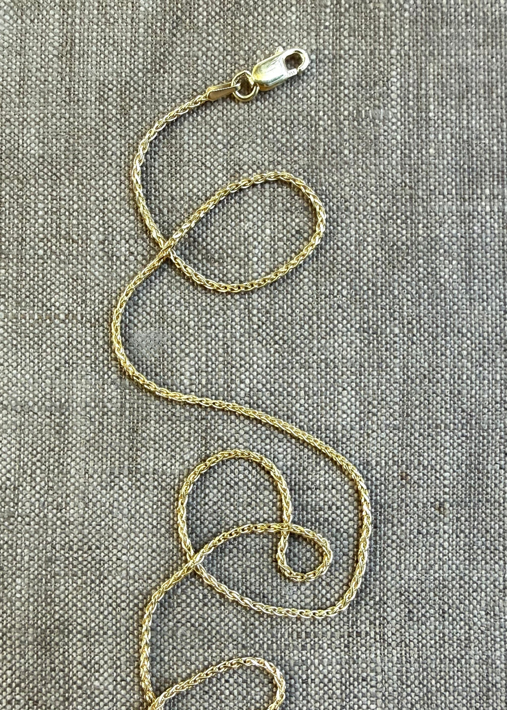 Gold Tone- Sterling Silver + Gold Vermeil Italian Braid Chain NPLM050GP