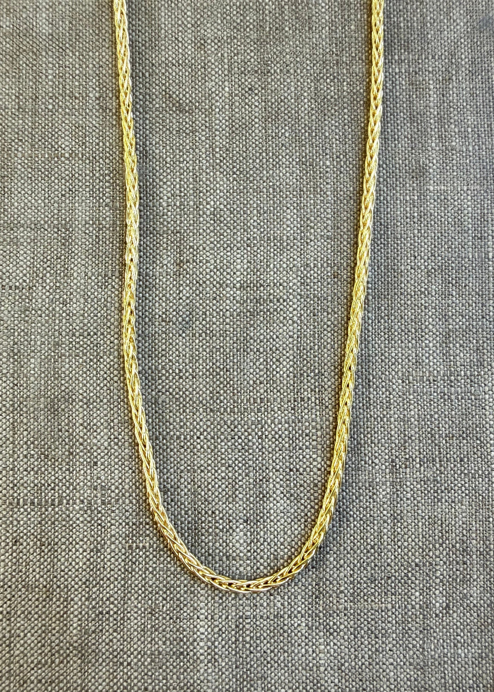 Gold Tone- Sterling Silver + Gold Vermeil Italian Braid Chain NPLM050GP