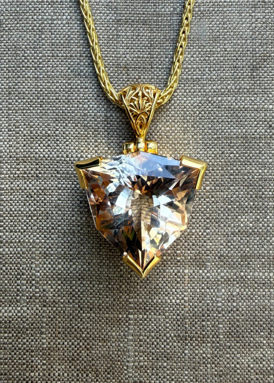 Large Scapolite Fine Vibrational Gemstone Pendant