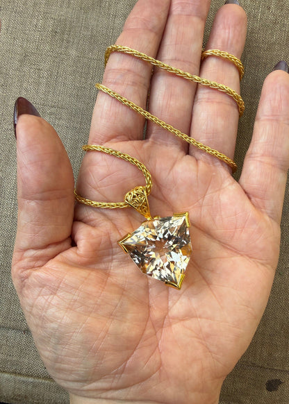 Large Scapolite Vibrational Gemstone Pendant
