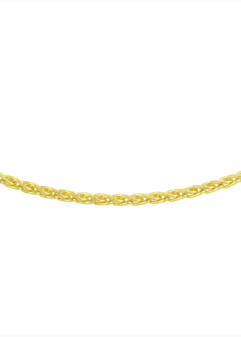 Gold Tone- Sterling Silver + 22K Gold Vermeil Braided Italian Chain NKE0358LGP