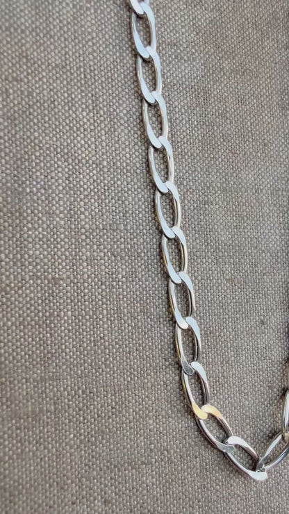 Sterling Silver + 22K White Rhodium Plating Adjustable Chain NGCH1.2RH