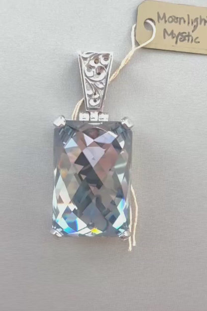 Moonlight Mystic Quartz, Fine Vibrational Gemstone Pendant
