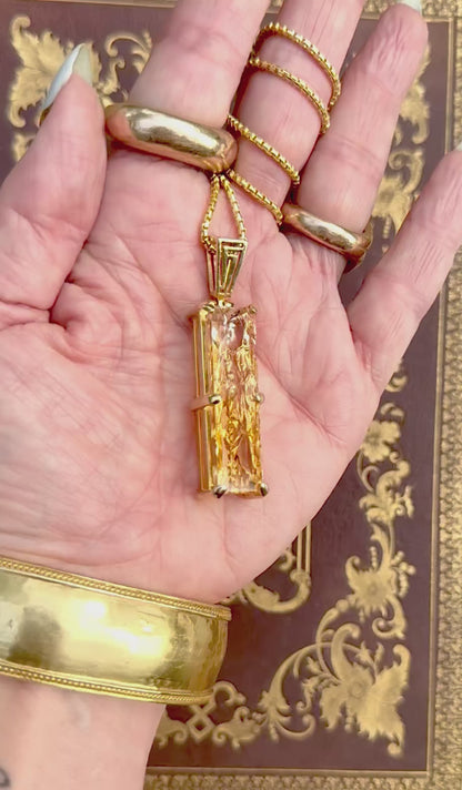 Angelic Reflections Citrine Vibrational Gemstone Pendant