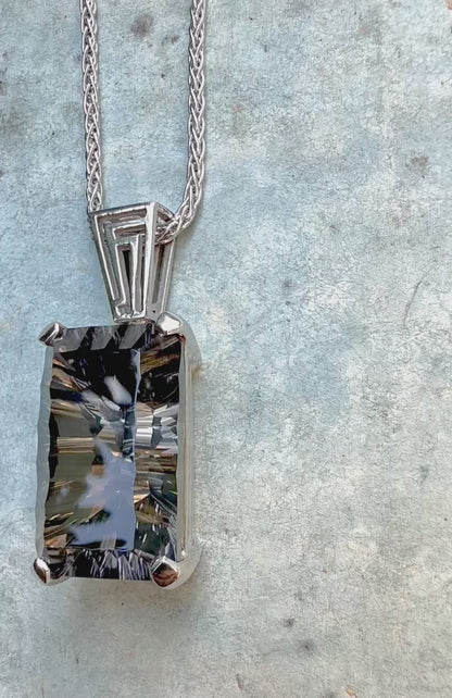 Midnight Mystic Quartz Vibrational Gemstone Pendant