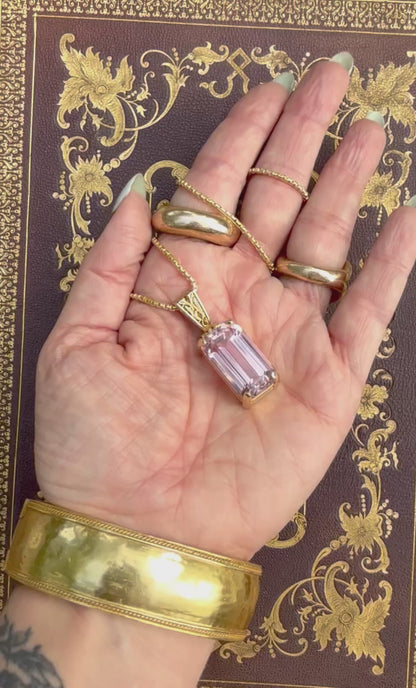 Kunzite Vibrational Gemstone Pendant