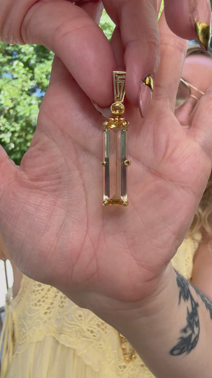 Scapolite + Yellow Sapphire Vibrational Gemstone Pendant
