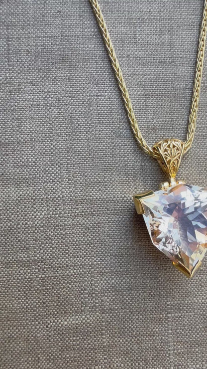 Large Scapolite Vibrational Gemstone Pendant