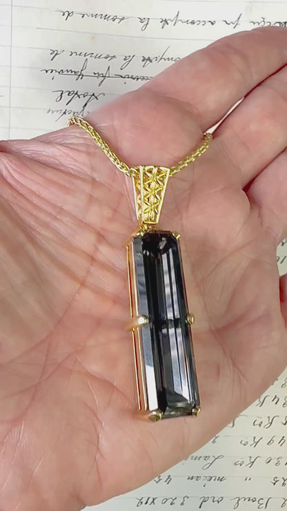 Midnight Mystic Quartz Vibrational Gemstone Pendant