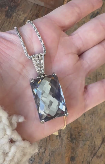 Moonlight Mystic Quartz, Fine Vibrational Gemstone Pendant